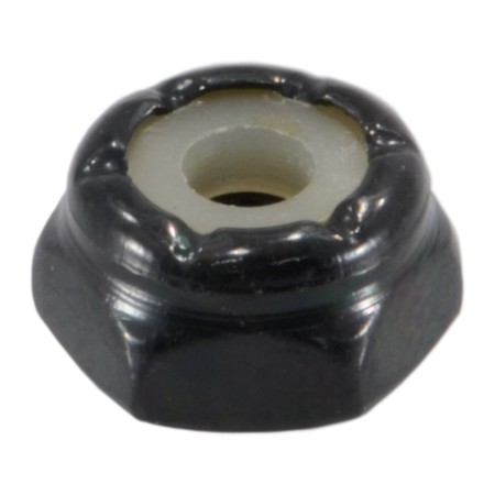 MIDWEST FASTENER Nylon Insert Lock Nut, #6-32, Steel, Black Zinc, 20 PK 34167